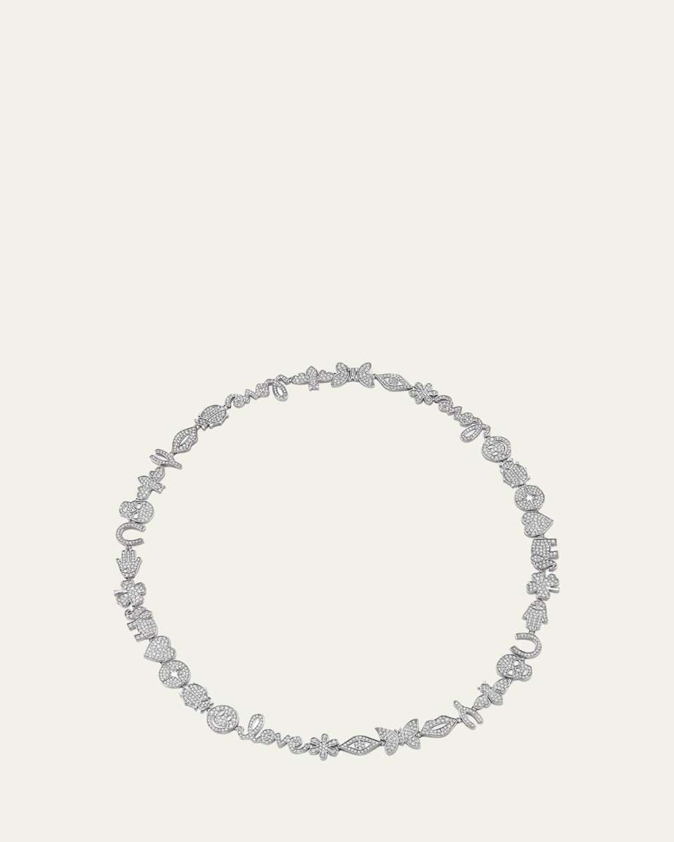 15th Anniversary Diamond Necklace w/ 14k White Gold